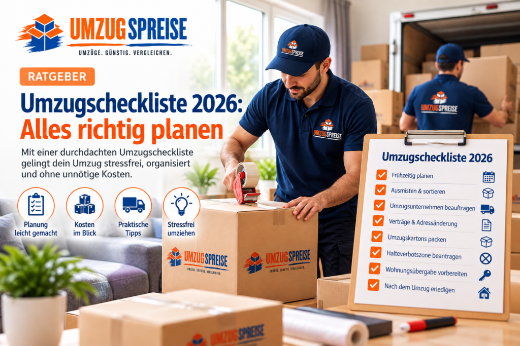 Umzugscheckliste 2026: So planst du deinen Umzug Schritt für Schritt